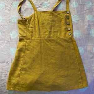 Mustard short/skirt romper LARGE FOREVER21